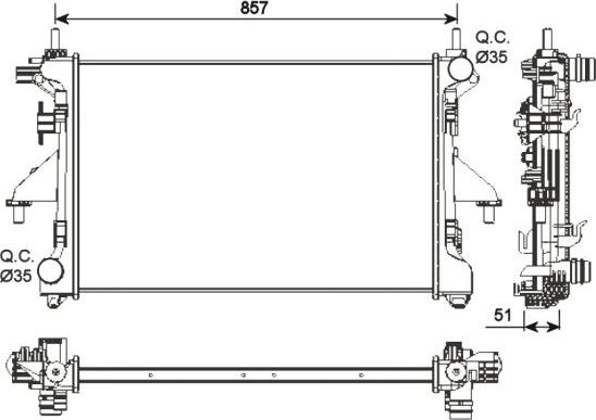 NRF 54203 - Радіатор, охолодження двигуна autozip.com.ua