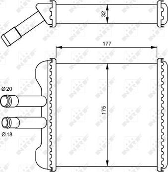 NRF  54237 - Теплообмінник, опалення салону autozip.com.ua