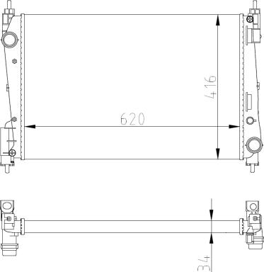 NRF 54752A - Радіатор, охолодження двигуна autozip.com.ua