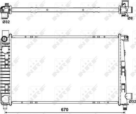 NRF 54719 - Радіатор, охолодження двигуна autozip.com.ua