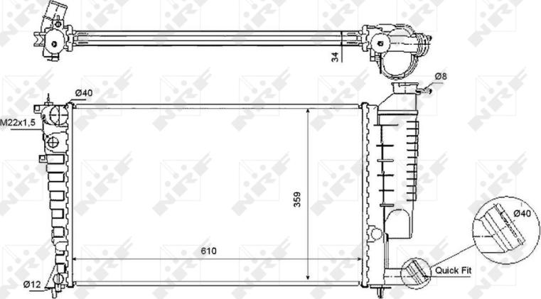 NRF 54715 - Радіатор, охолодження двигуна autozip.com.ua