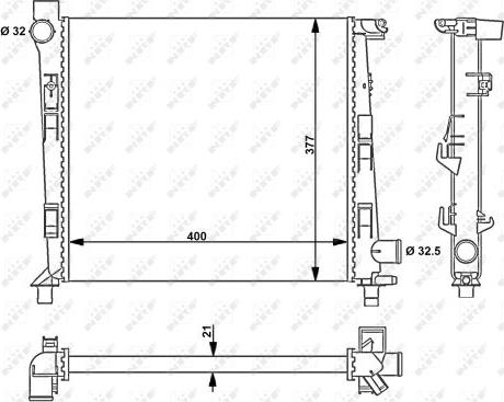 NRF 54717 - Радіатор, охолодження двигуна autozip.com.ua