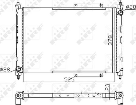 NRF 55425A - Радіатор, охолодження двигуна autozip.com.ua