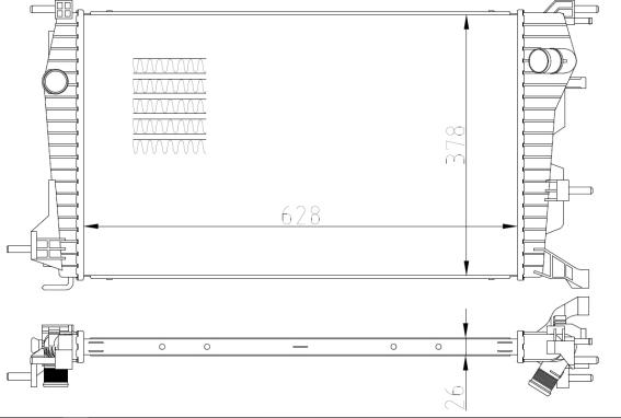 NRF 550004 - Радіатор, охолодження двигуна autozip.com.ua