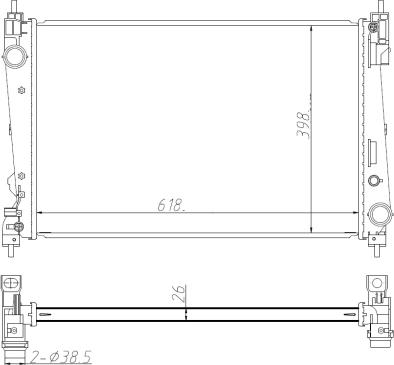 NRF 550005 - Радіатор, охолодження двигуна autozip.com.ua