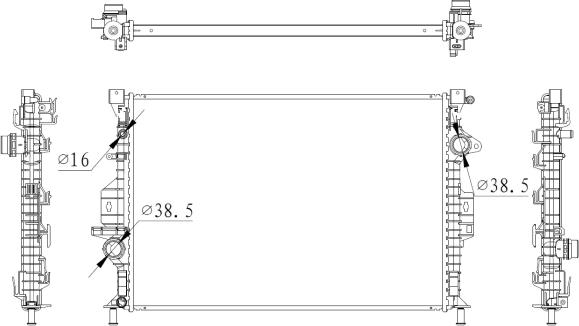 NRF 550006 - Радіатор, охолодження двигуна autozip.com.ua