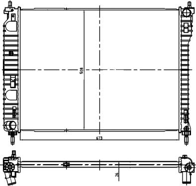 NRF 550013 - Радіатор, охолодження двигуна autozip.com.ua