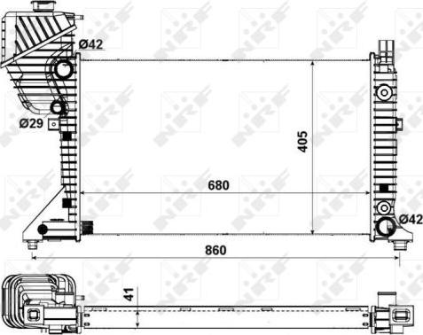 NRF 55349A - Радіатор, охолодження двигуна autozip.com.ua