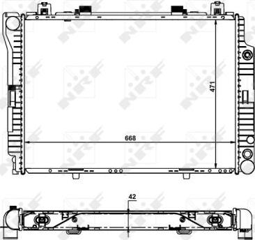 NRF 55316 - Радіатор, охолодження двигуна autozip.com.ua