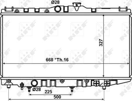 NRF 566707 - Радіатор, охолодження двигуна autozip.com.ua