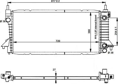 NRF 56045 - Радіатор, охолодження двигуна autozip.com.ua