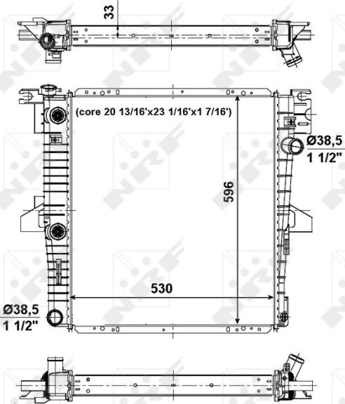 NRF 56034 - Радіатор, охолодження двигуна autozip.com.ua