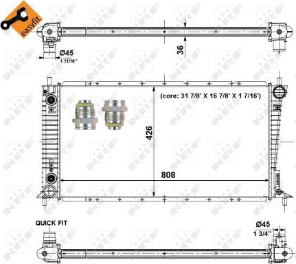 NRF 56030 - Радіатор, охолодження двигуна autozip.com.ua