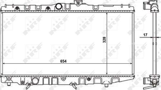 NRF 56110 - Радіатор, охолодження двигуна autozip.com.ua