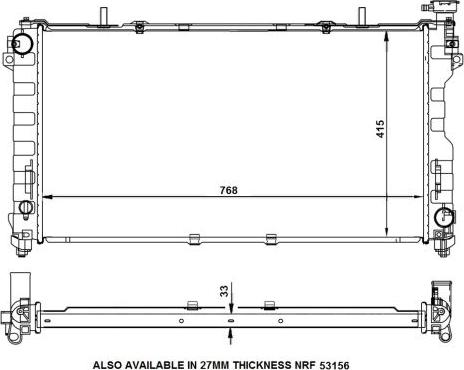 NRF 56133 - Радіатор, охолодження двигуна autozip.com.ua