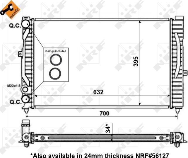 NRF 509504 - Радіатор, охолодження двигуна autozip.com.ua
