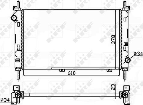 NRF 509528A - Радіатор, охолодження двигуна autozip.com.ua