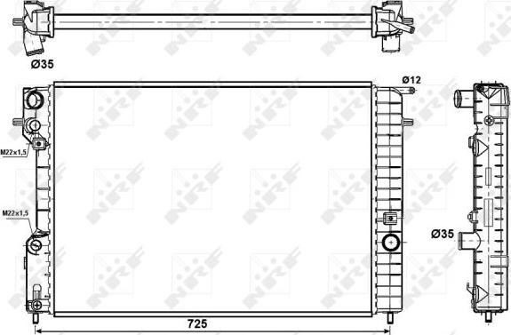 NRF 509689 - Радіатор, охолодження двигуна autozip.com.ua