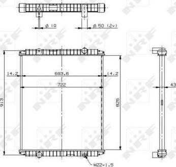 NRF 509706 - Радіатор, охолодження двигуна autozip.com.ua