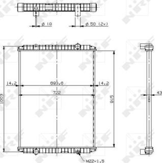 NRF 509707 - Радіатор, охолодження двигуна autozip.com.ua