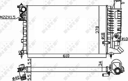 NRF 50419 - Радіатор, охолодження двигуна autozip.com.ua