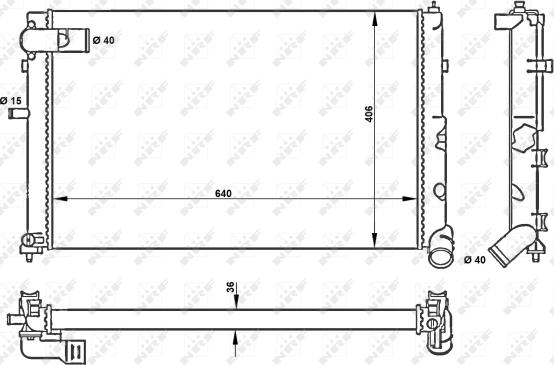 NRF 50418 - Радіатор, охолодження двигуна autozip.com.ua