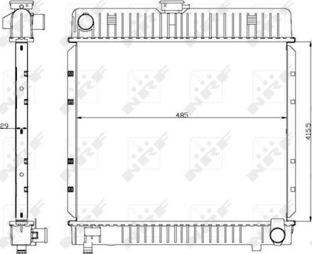 NRF 504250 - Радіатор, охолодження двигуна autozip.com.ua