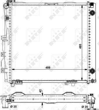 NRF 504258 - Радіатор, охолодження двигуна autozip.com.ua