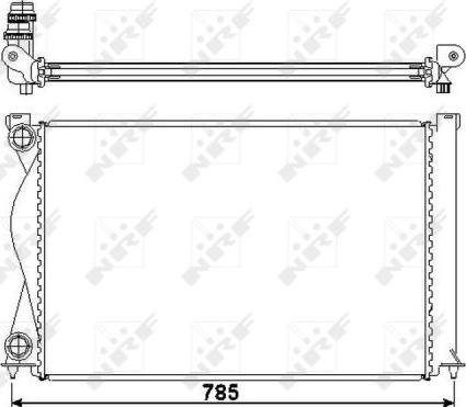 NRF 50596 - Радіатор, охолодження двигуна autozip.com.ua