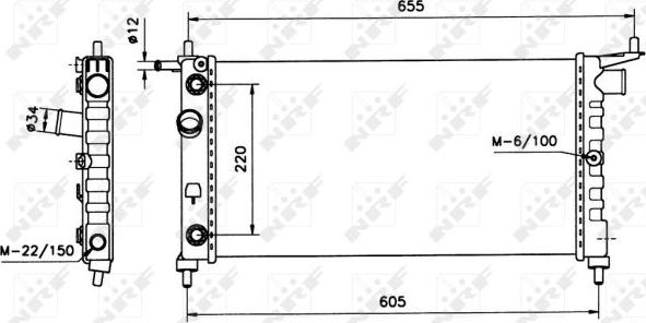 NRF 50552 - Радіатор, охолодження двигуна autozip.com.ua