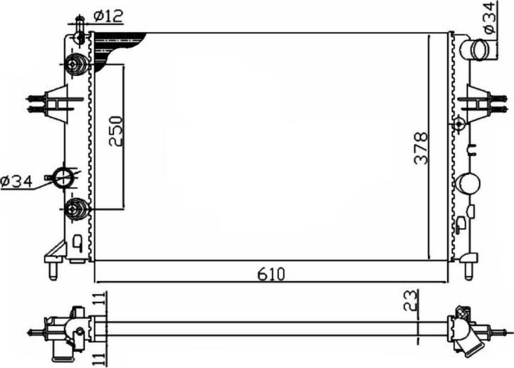 NRF 50562A - Радіатор, охолодження двигуна autozip.com.ua