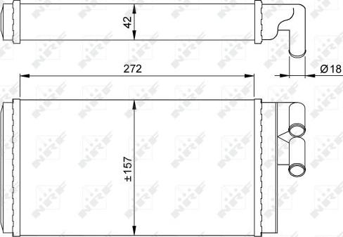 NRF 50602 - Теплообмінник, опалення салону autozip.com.ua