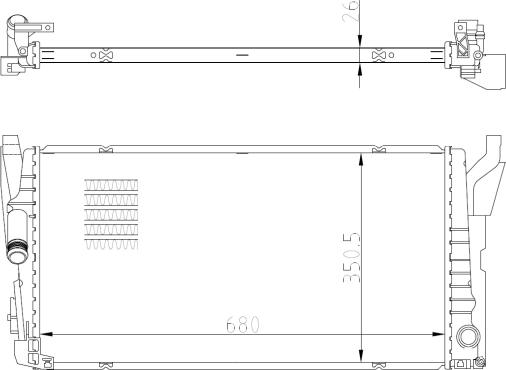 NRF 50039 - Радіатор, охолодження двигуна autozip.com.ua