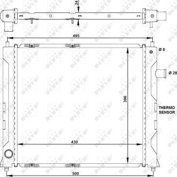 NRF 50128 - Радіатор, охолодження двигуна autozip.com.ua