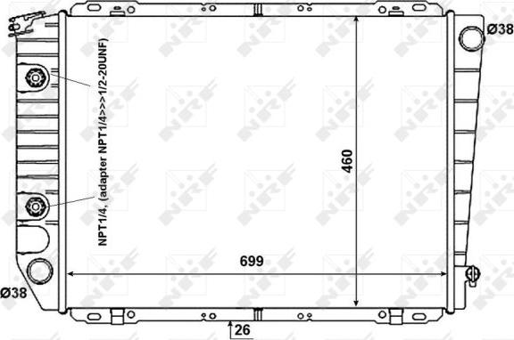 NRF 50371 - Радіатор, охолодження двигуна autozip.com.ua