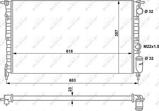 NRF 507465 - Радіатор, охолодження двигуна autozip.com.ua