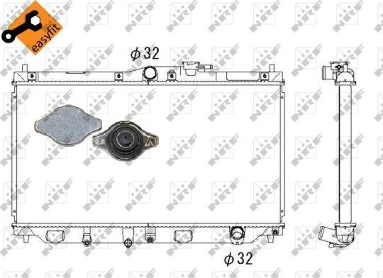 NRF 507728 - Радіатор, охолодження двигуна autozip.com.ua