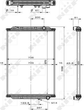 NRF 519564 - Радіатор, охолодження двигуна autozip.com.ua