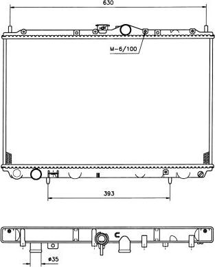 NRF 519517 - Радиатор охлаждения двигателя MITSUBISHI Carisma 95- пр-во NRF autozip.com.ua