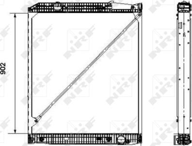 NRF 519576 - Радіатор, охолодження двигуна autozip.com.ua