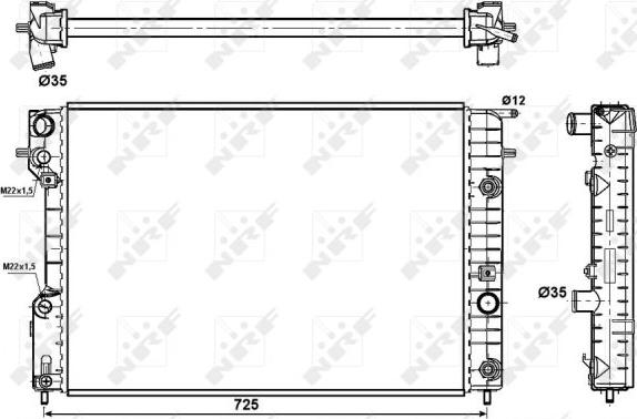 NRF 519689 - Радіатор, охолодження двигуна autozip.com.ua