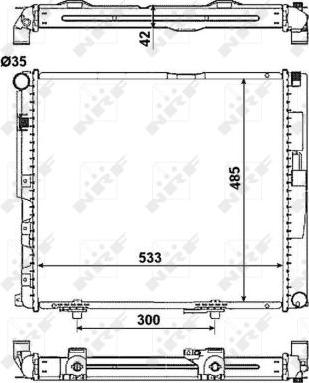 NRF 516572 - Радіатор, охолодження двигуна autozip.com.ua