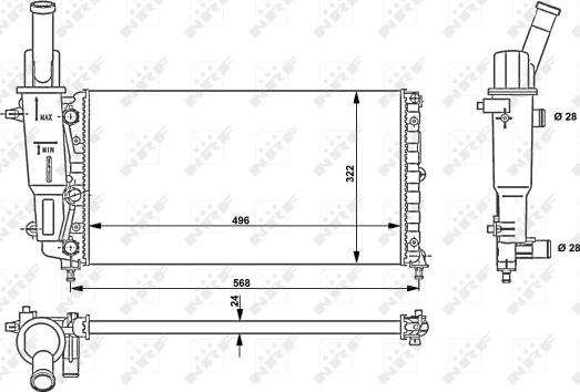 NRF 58952 - Радіатор, охолодження двигуна autozip.com.ua