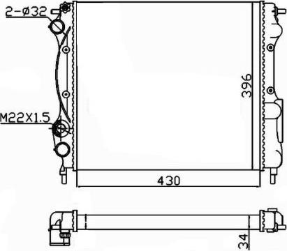 NRF 58934A - Радіатор, охолодження двигуна autozip.com.ua