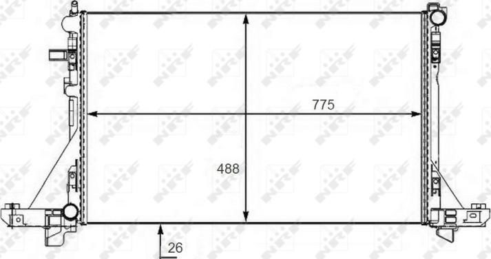 NRF 58481 - Радіатор, охолодження двигуна autozip.com.ua