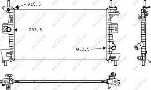 NRF 58487 - Радіатор, охолодження двигуна autozip.com.ua
