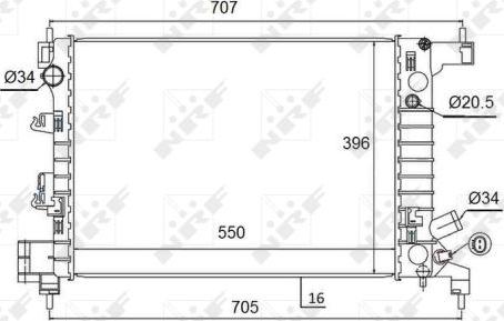 NRF 58504 - Радіатор, охолодження двигуна autozip.com.ua