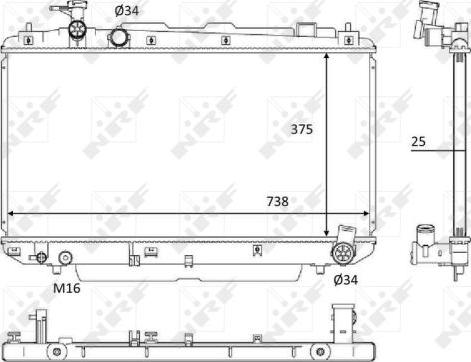 NRF 58645 - Радіатор, охолодження двигуна autozip.com.ua