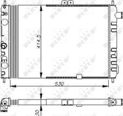 NRF 58670 - Радіатор, охолодження двигуна autozip.com.ua