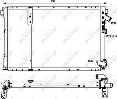 NRF 58060 - Радіатор, охолодження двигуна autozip.com.ua